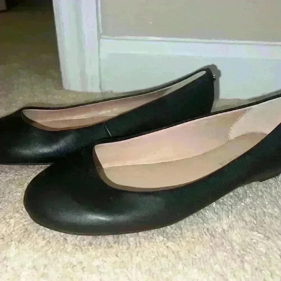 BCBG Black Leather Flats - Picture 2 of 4